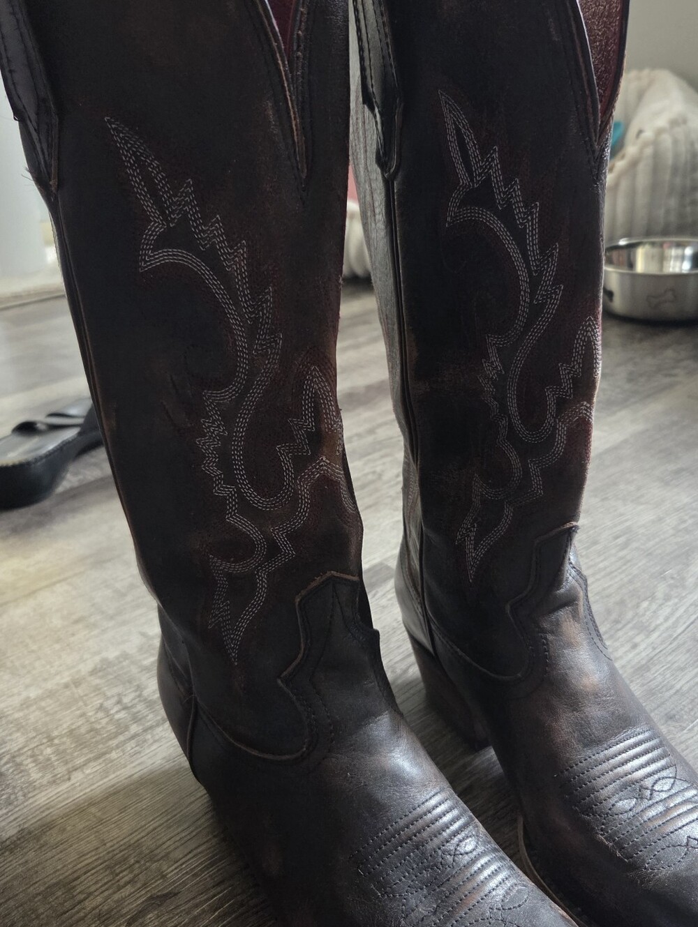 Freebird Woodland Classic Western Leather Cowboy Boots - Black Sz 9 - Picture 5 of 13